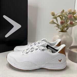 Callaway Coronado V4 Waterproof Leather Golf Shoe White CGW420WT Women's 9B NWB